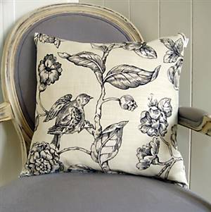Black foliage cushion