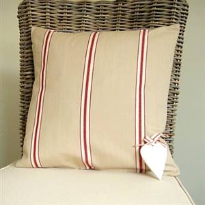 Red stripe cushion