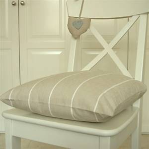 French stripe tie cushion