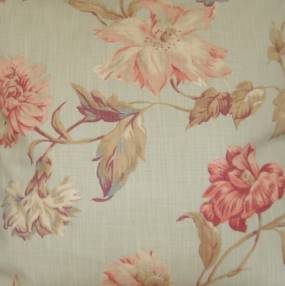 Duck egg floral fabric