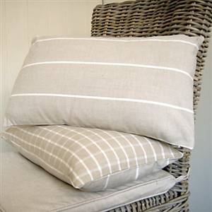 Stripe and check cushion x 1