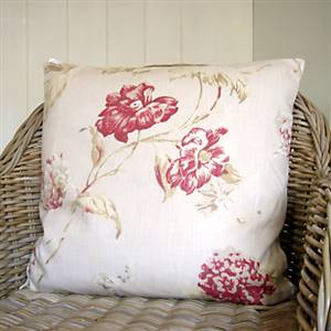 Cream & red cushion DISCONTINUED