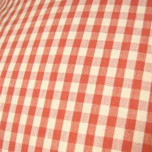 Autumn red gingham check fabric