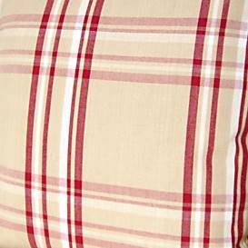 Red large check fabric