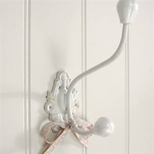 White ornate wall hook