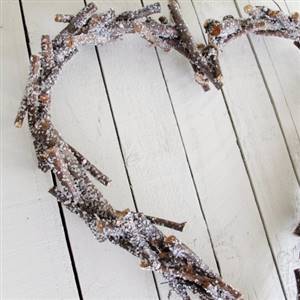 Huge Large iced twig heart