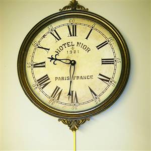 Brass pendulum wall clock