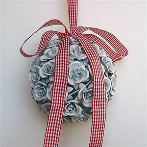 White hanging flower ball