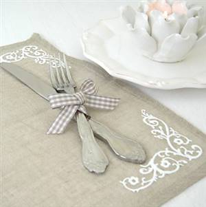 6 linen voile placemats/napkins