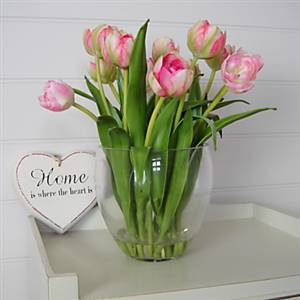 Pink tulip arrangement