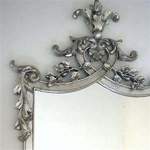 French style silver wall mirror