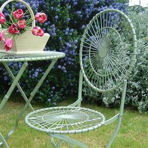 Green garden chair x 2