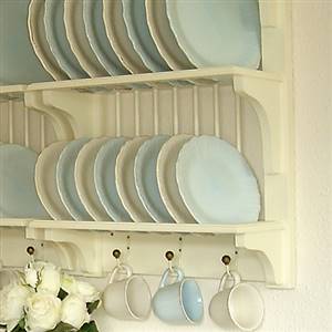 Cream 2 tier plate rack