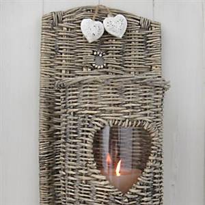 Willow heart wall lantern