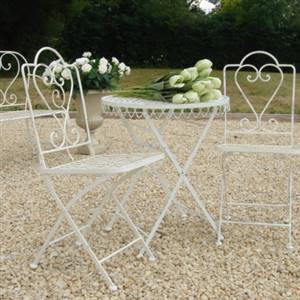 Cream heart bistro set SECONDS