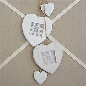 White heart photo frames