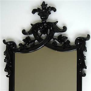 French style black wall mirror