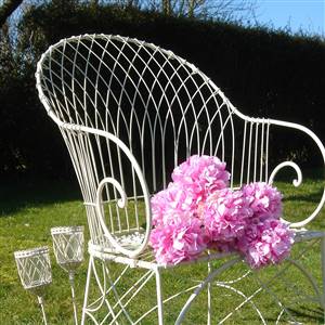 Cream garden armchair x 2