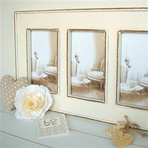 3 picture cream wall frame
