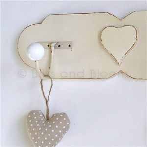 Cream Heart Wall Hook