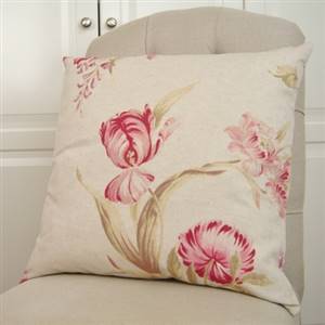 Linen and red cushion