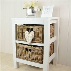 2 Willow Basket Storage Unit