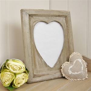 Rustic large heart photo frame