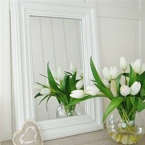Country Style White Wall Mirror