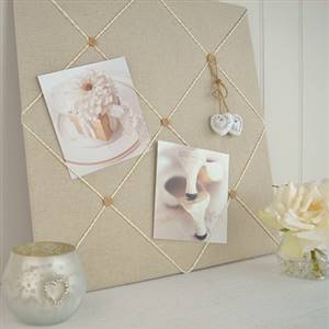 Natural fabric memo board