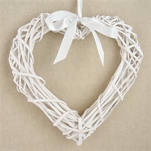 Large white willow heart