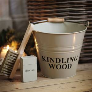 Kindling wood bucket - Clay