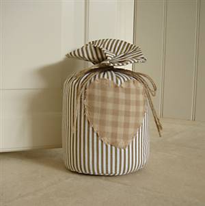 Gingham heart door stop