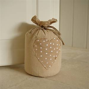 Polka dot heart door stop