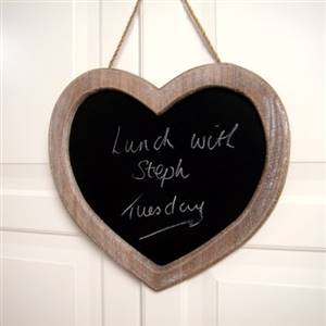 Heart memo chalk blackboard