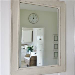 Antiqued-stone mirror