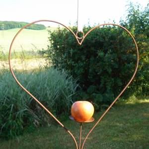 Large heart bird feeder