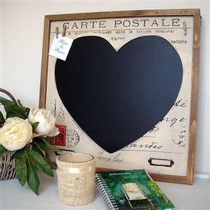 Heart memo chalk blackboard