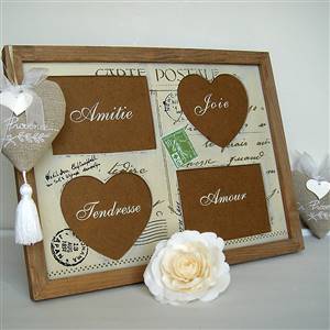 Vintage style wooden photo frame