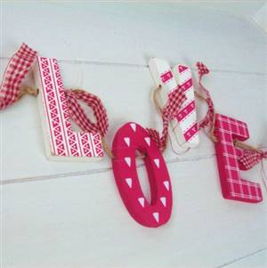 Wooden LOVE garland