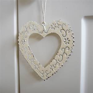 Cream small hanging heart