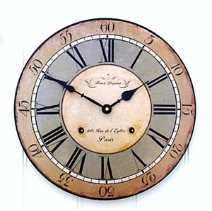 Vintage style wooden clock