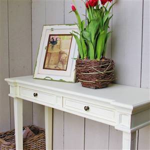 Cream 2 drawer console table