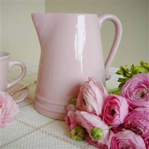 Pretty pink ceramic jug/pitcher