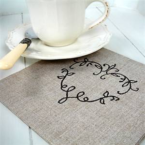 Black heart paper serviettes