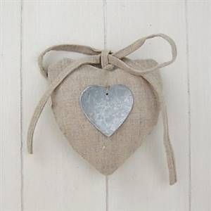 French zinc padded heart