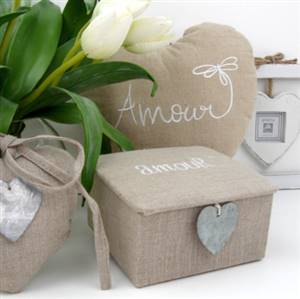 AMOUR linen jewellery box