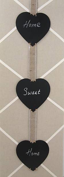 Triple Heart Memo Black Board