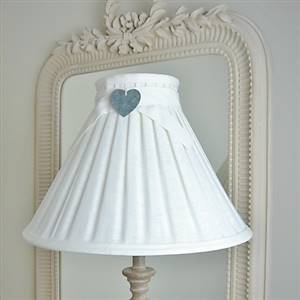 French white linen lampshade
