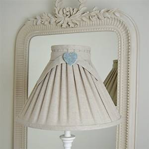 French natural linen lampshade
