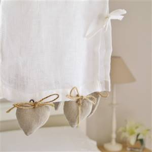 Linen hearts ceiling light shade